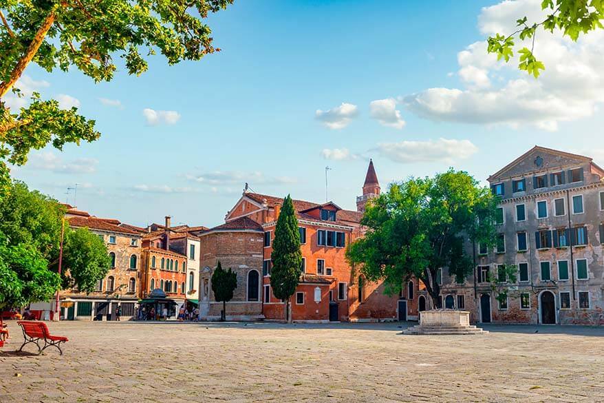 Campo San Polo en Venecia