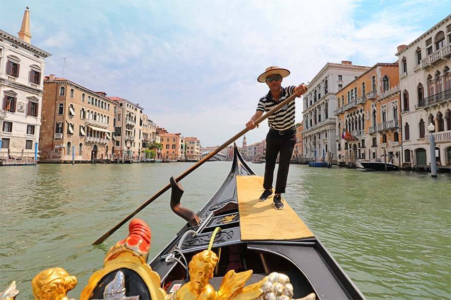 gondelrit op het Canal Grande in Venetië