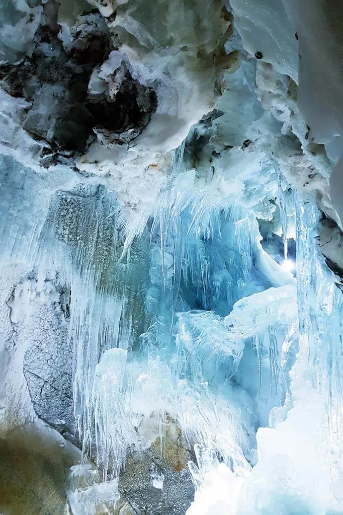 Ice creations at the Hintertux Glacier ice cave