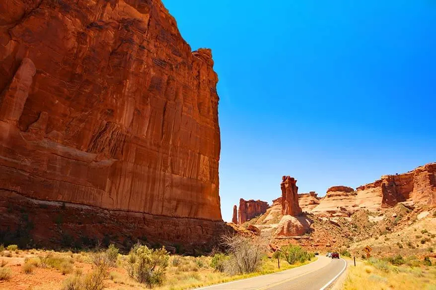 Scenic Road of Arches National Park