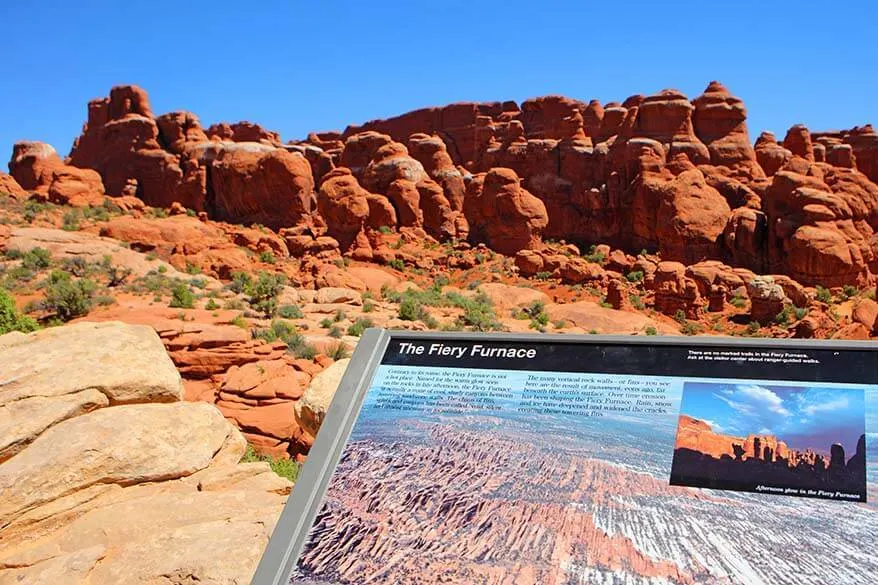 The Fiery Furnace Viewpoint in Arches National Park