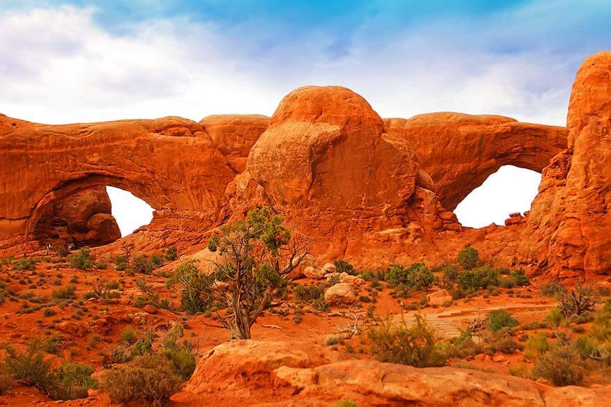 The Windows Arches in Arches National Park, Utah, USA