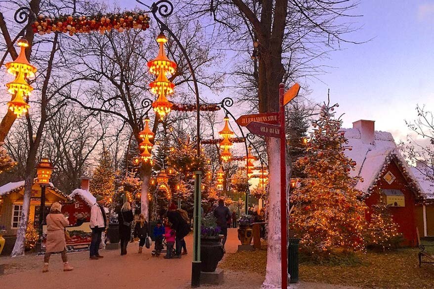 Tivoli Gardens Christmas Market in Copenhagen