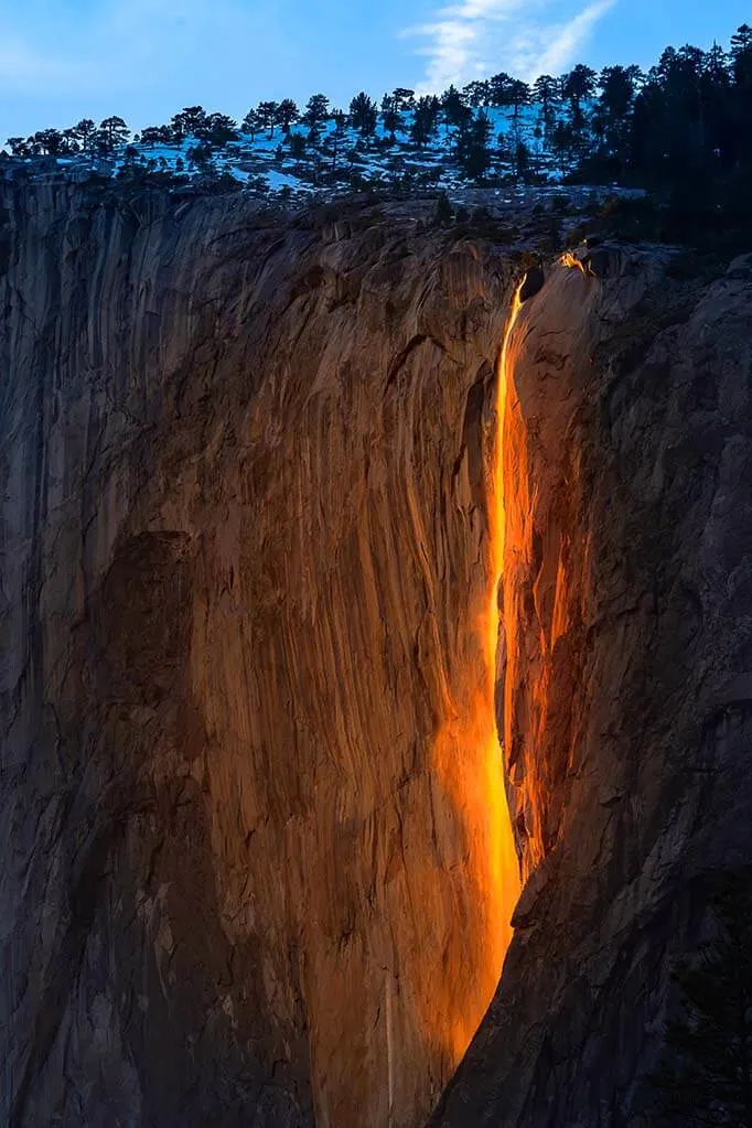 Yosemite Firefall in February