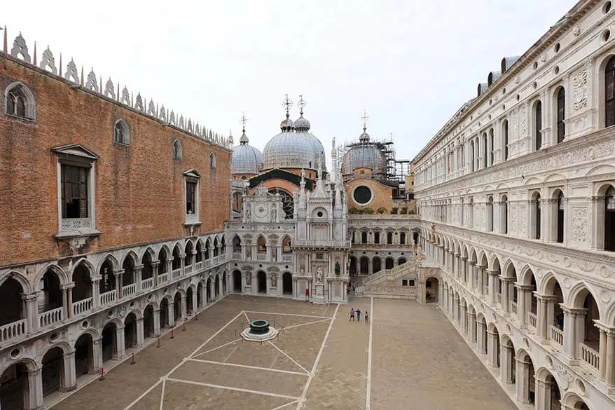 Courtyard of Doges Palace in Venice