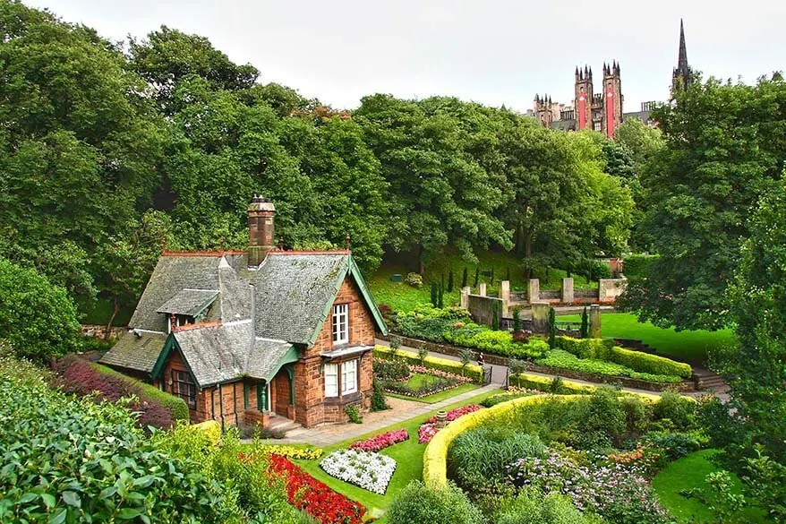 Great Aunt Lizzie's house in Princes Street Gardens Edinburgh