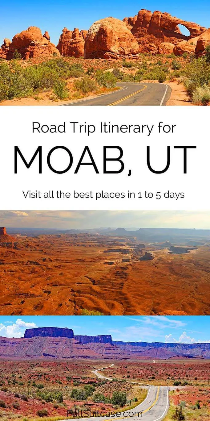 Moab road trip itinerary suggestions
