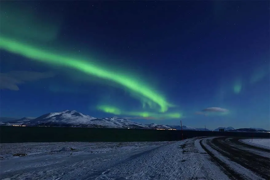 Aurora boreal en Tromso, Noruega, en marzo