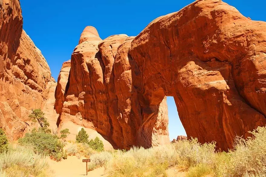 Pine Tree Arch in Arches National Park