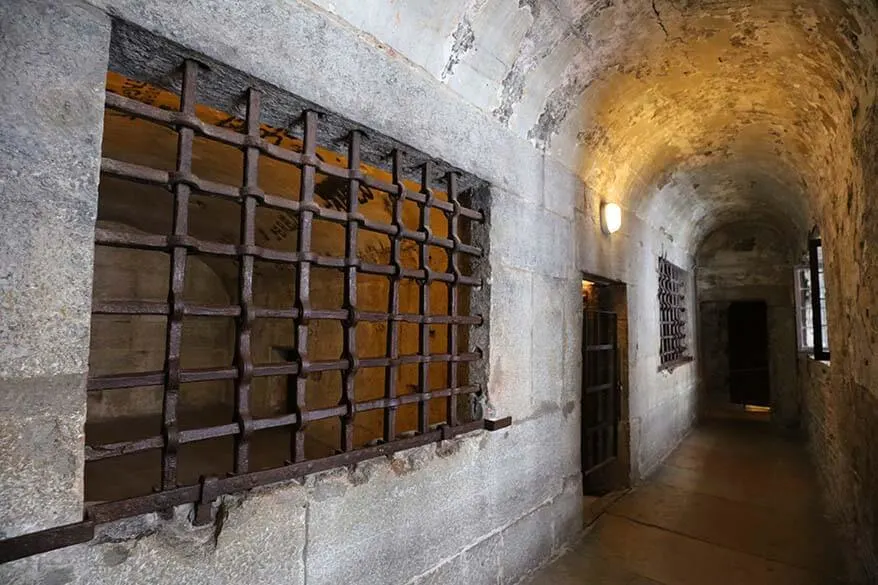 Prison cells inside the Doges Palace in Venice
