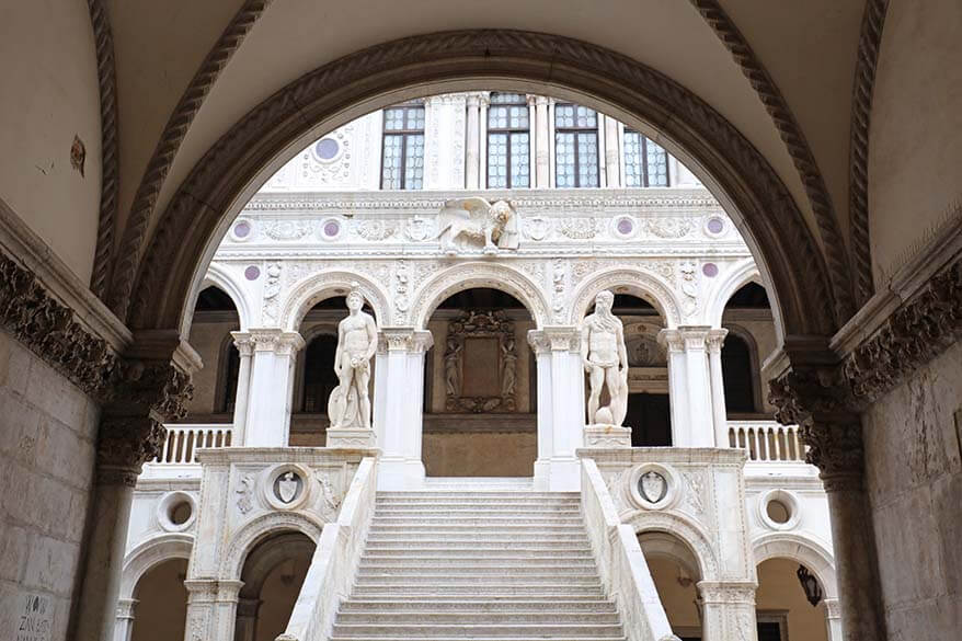 Staircase of the Giants (Scala dei Giganti) Doges Palace Venice