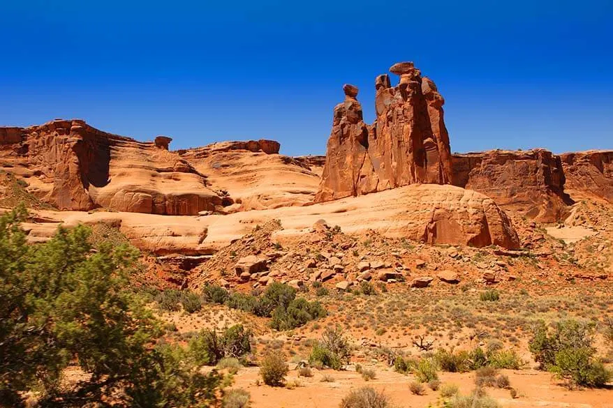 Three Gossips in Arches National Park