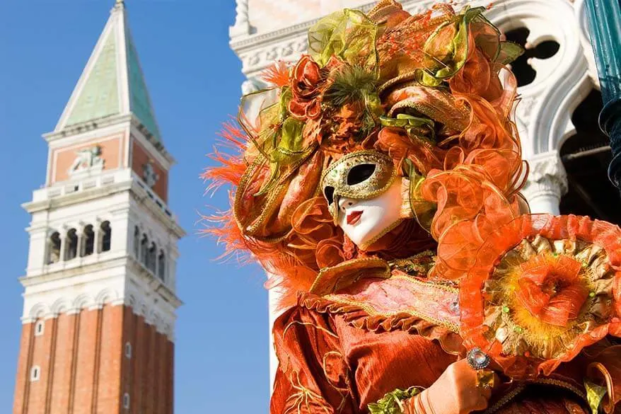 Venice Carnival takes place in February