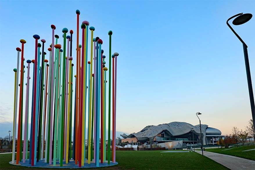Coloris sculpture at City Life area in Milan Italy