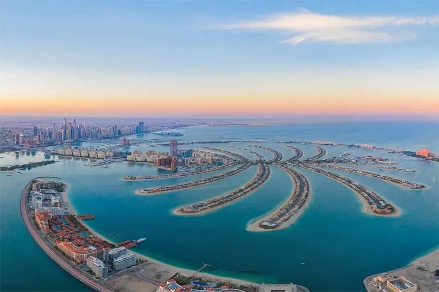Dubai Palm Jumeirah aerial view