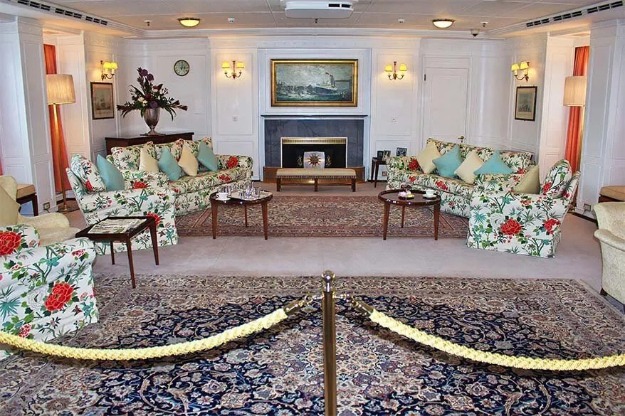 Interior of the Royal Yacht Britannia in Edinburgh