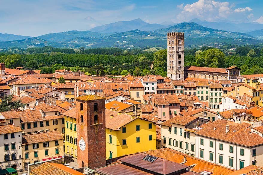 Italian town Lucca - one of the most beautiful cities in Italy