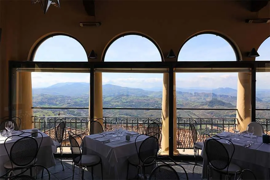 La Terrazza Restaurant at Hotel Titano in San Marino