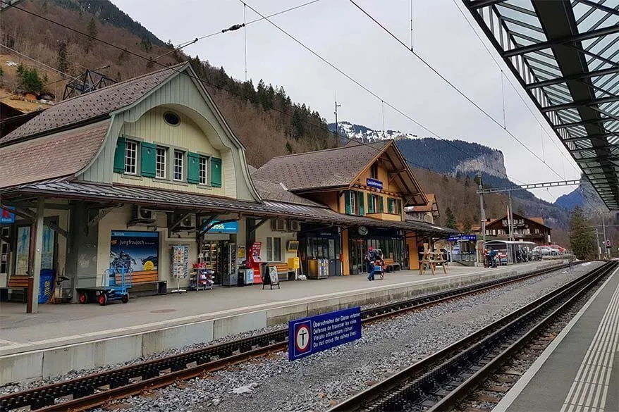 Lauterbrunnen railway station in Switzerland