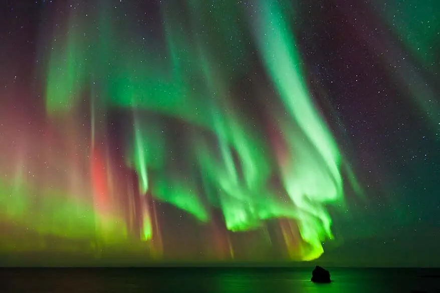 Northern Lights above the sea