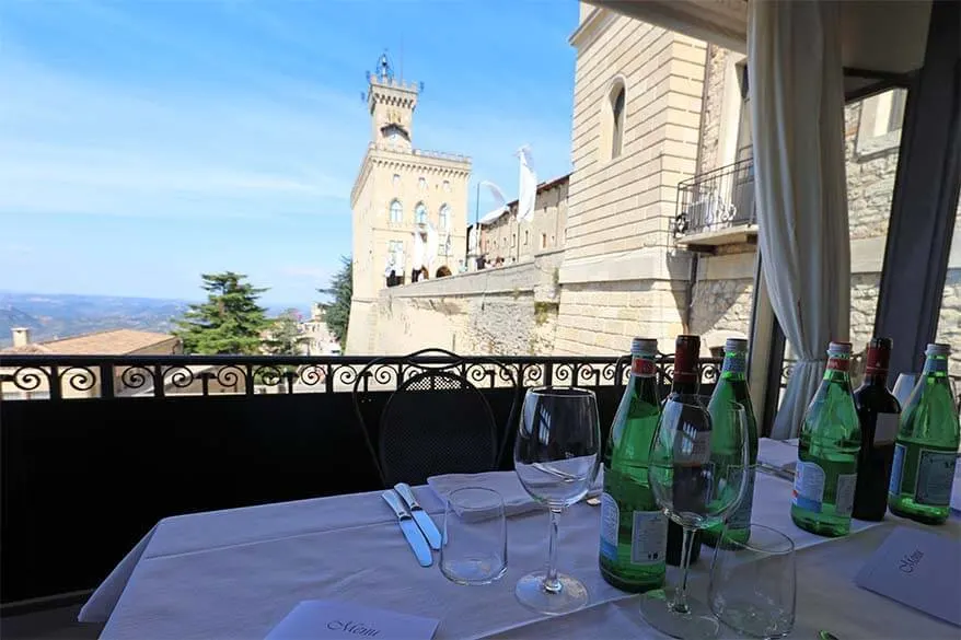 Restaurant La Terrazza at Hotel Titano in San Marino