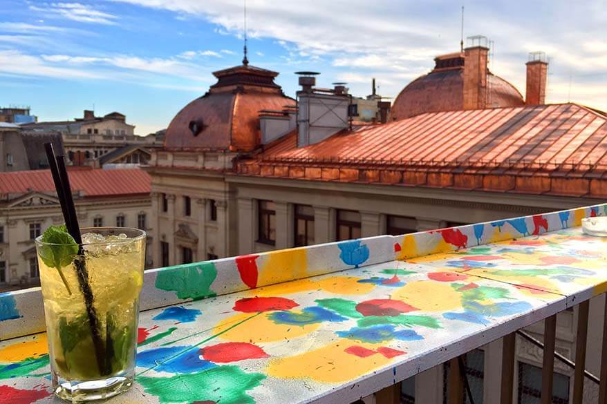 Rooftop bar in Bucharest Romania