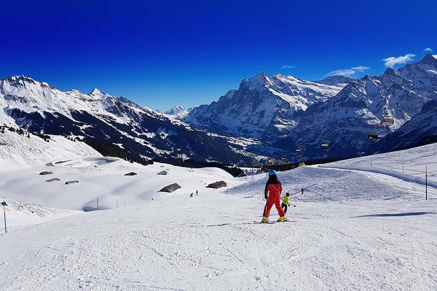 Skiing in Wengen