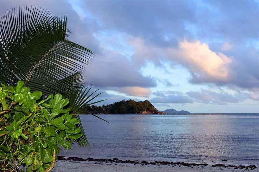 Sunset on Mahe Island in Seychelles