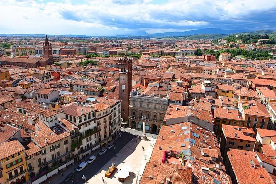 Verona city as seen from Torre dei Lamberti