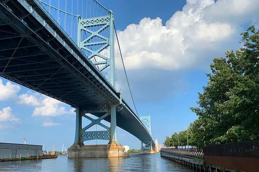 Benjamin Franklin Bridge in Philadelphia Pennsylvania