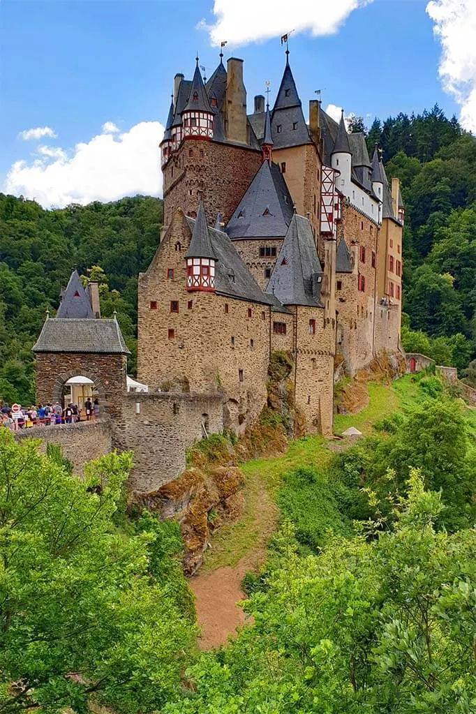 Eltz Castle in Germany on a sunny summer day