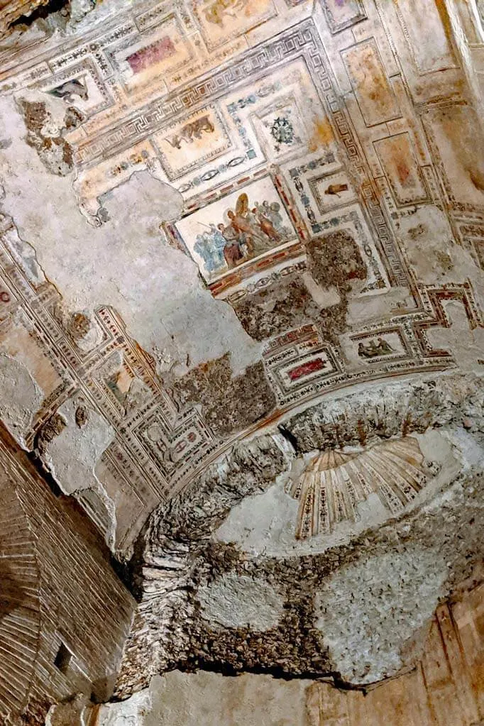 Frescos at Domus Aurea in Rome