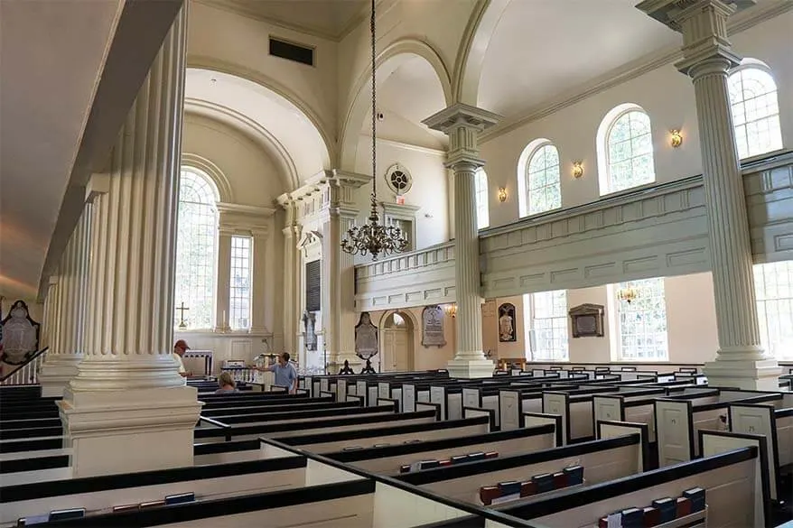 Inside the Christ Church in Philadelphia