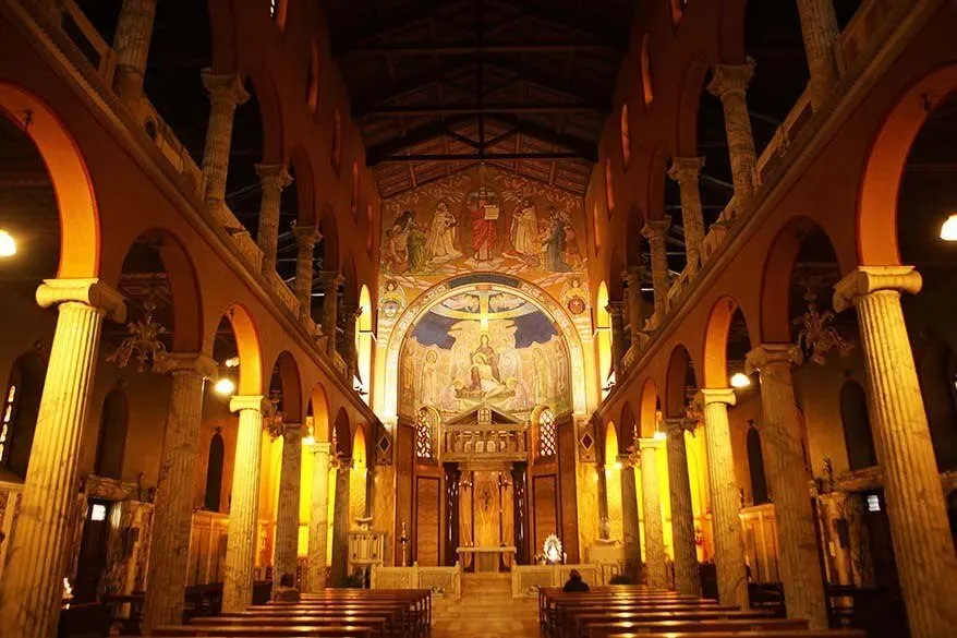 Interior of Chiesa Santa Maria Addolorata on Piazza Buenos Aires in Rome Italy