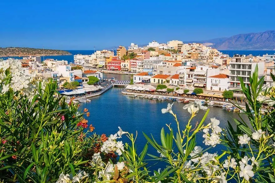 Agios Nikolaos town in Crete, Greece