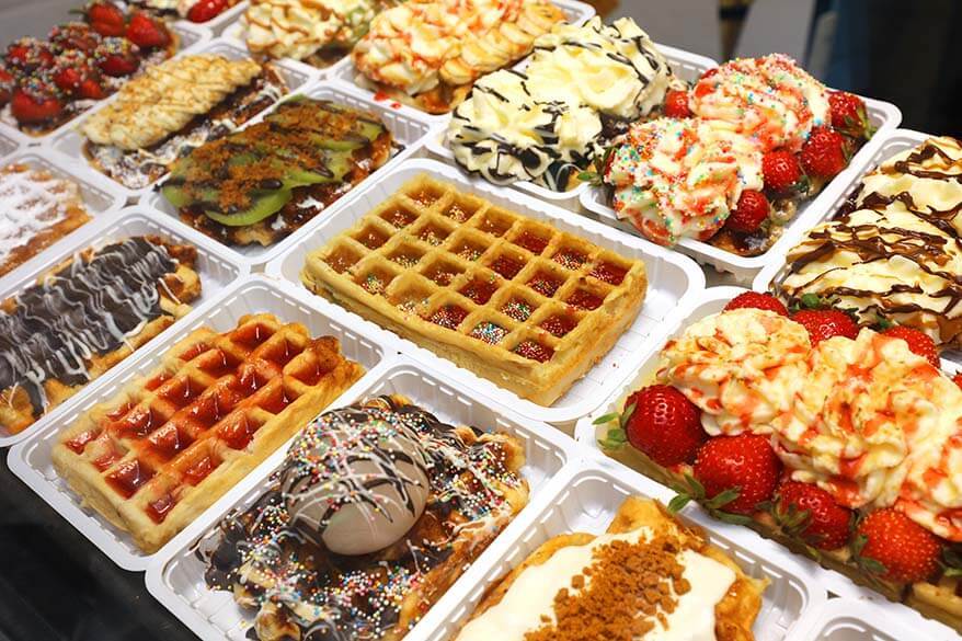 Belgian waffles for sale in Brussels