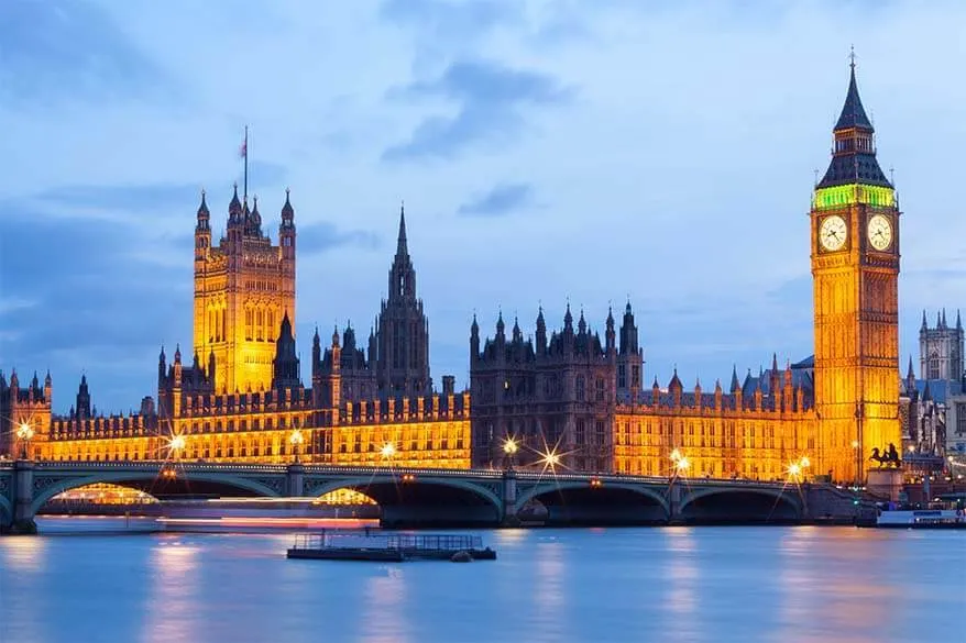 Best things to do in London - Big Ben and Houses of Parliament