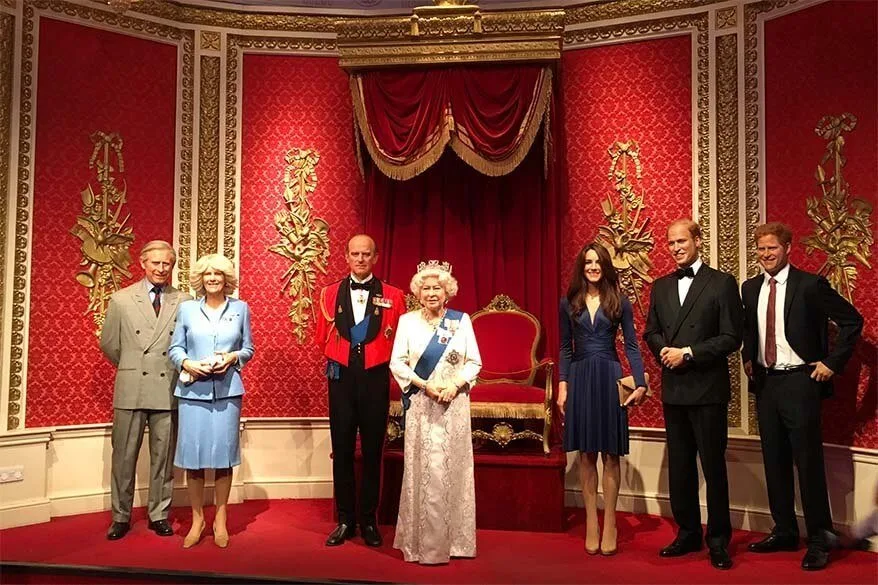 British Royal family at Madame Tussauds London