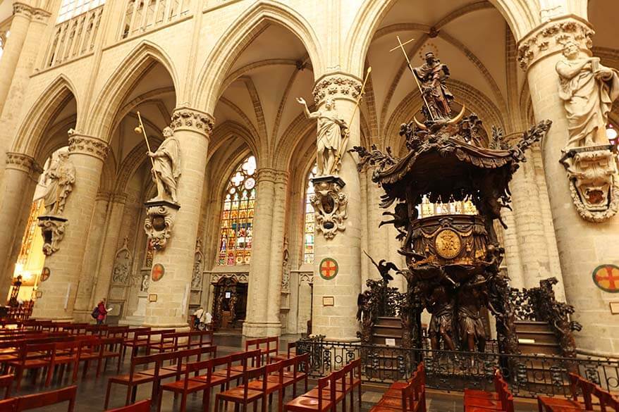 Brussels Cathedral interior