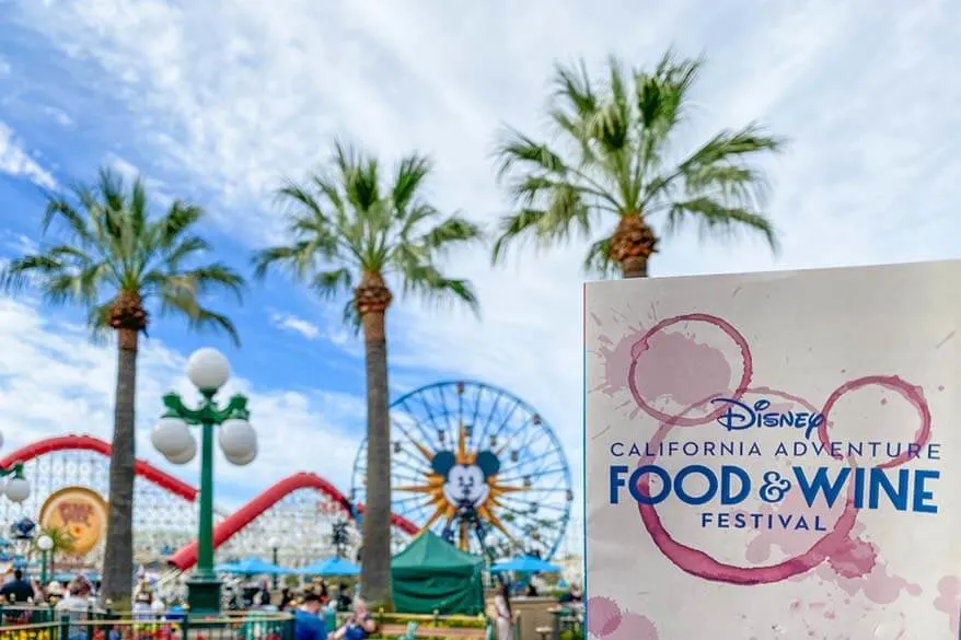 Disneyland California during Food and Wine Festival in spring