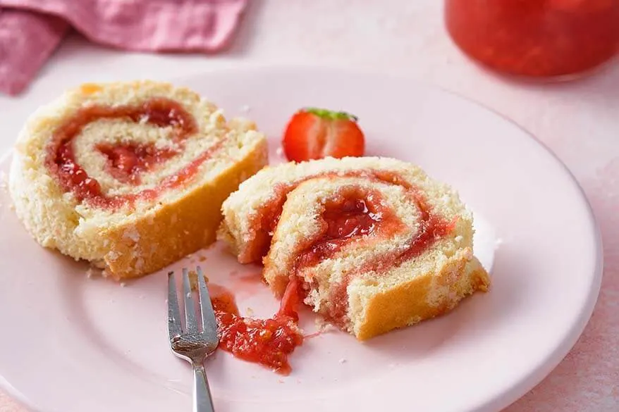Jam roly poly - traditional English cake