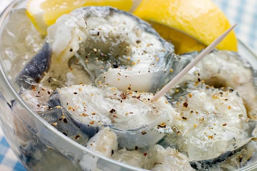 Jellied eels - one of the most special traditional British foods