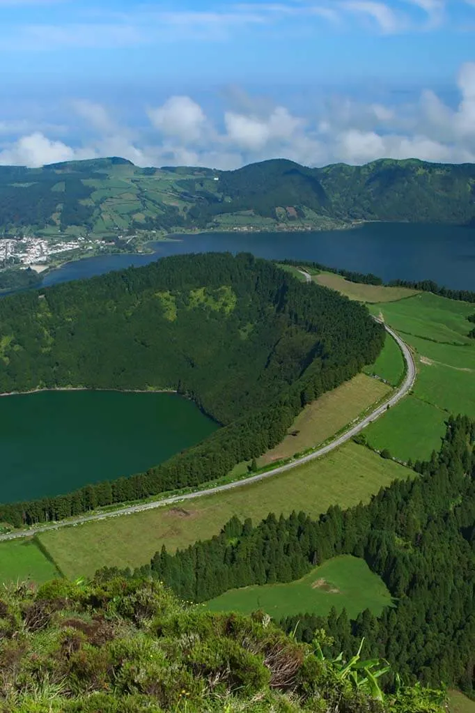 Miradouro da Boca do Inferno in Cetes Cidades in Sao Miguel, Azores