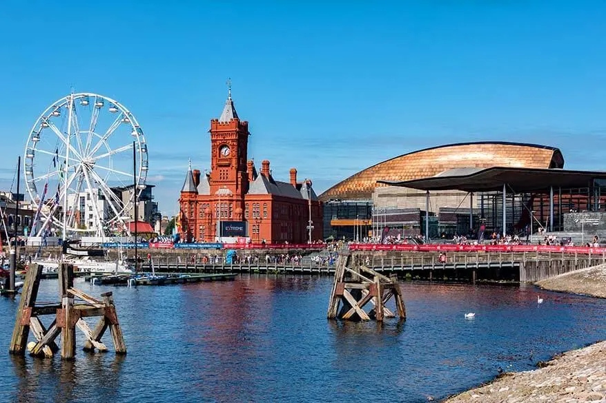 Pierhead and Wales Millennium Centre at Cardiff pier