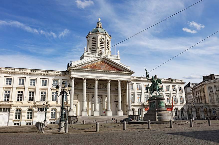 Place Royale Bruxelles with the statue of Godefroid de Bouillon