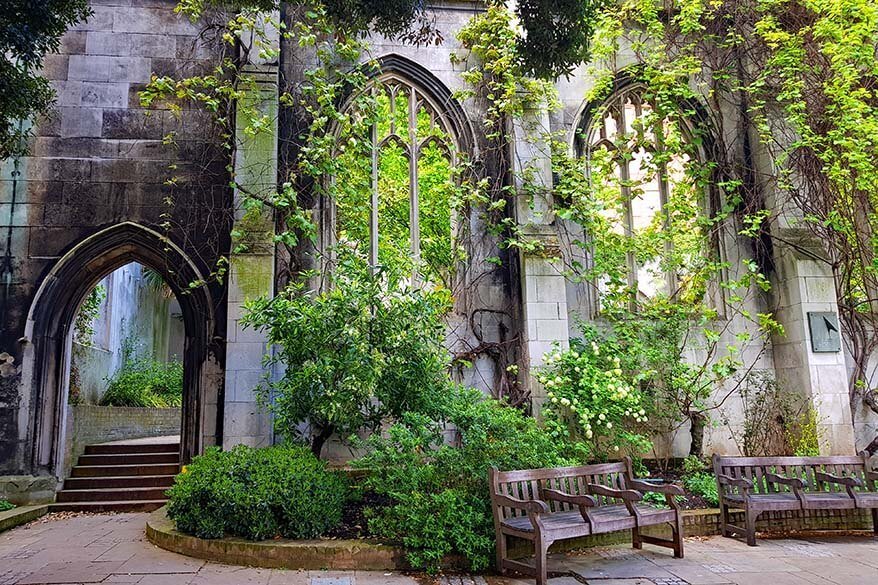 Saint Dunstan in the East in London in spring