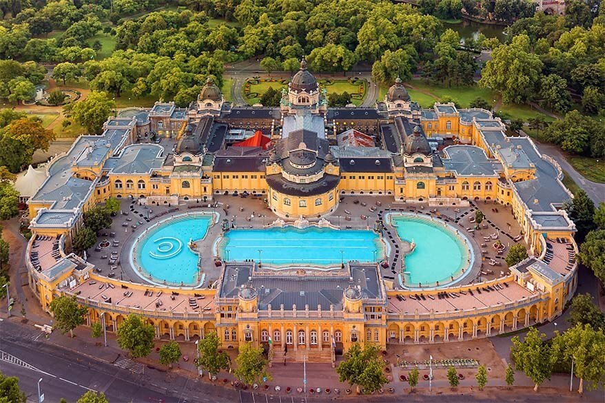 Szechenyi Thermal Bath in Budapest Hungary