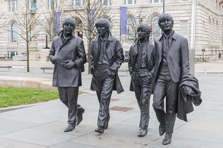 The Beatles statue in Liverpool