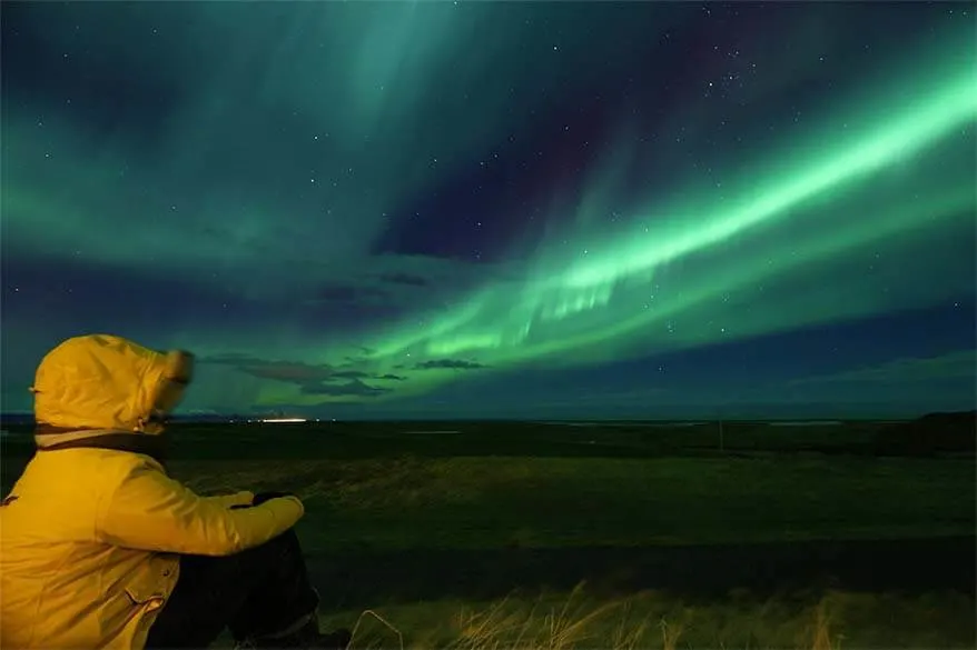 Watching Northern Lights in Iceland