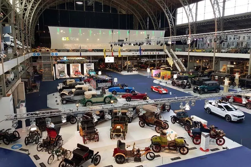 Autoworld museum at the Cinquantenaire Park in Brussels